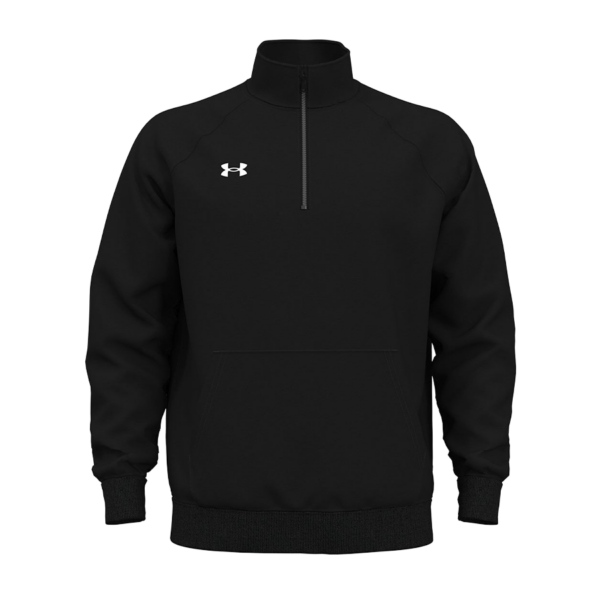 Under Armour Men's Rival Fleece Quarter-Zip in Black
