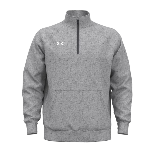 Under Armour Men's Rival Fleece Quarter-Zip in Grey Light Heather