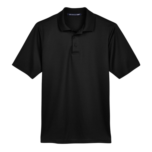 Devon & Jones Men's CrownLux Performance Plaited Polo in Black