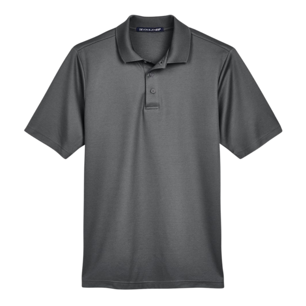 Devon & Jones Men's CrownLux Performance Plaited Polo in Graphite