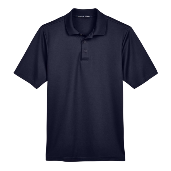 Devon & Jones Men's CrownLux Performance Plaited Polo in Navy