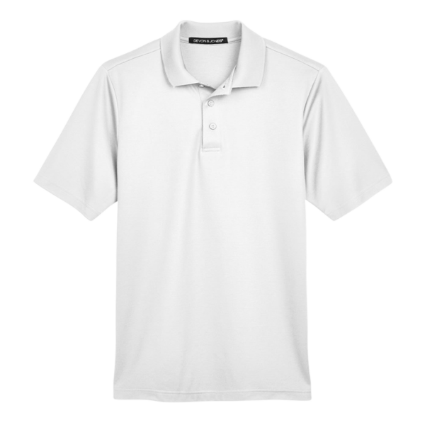 Devon & Jones Men's CrownLux Performance Plaited Polo in Black