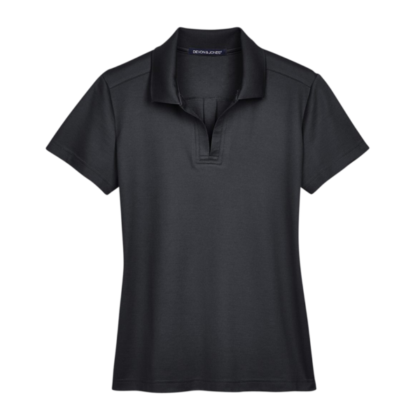 Devon & Jones Women's CrownLux Performance Plaited Polo in Black