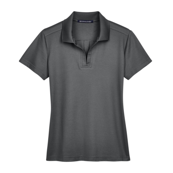 Devon & Jones Women's CrownLux Performance Plaited Polo in Graphite