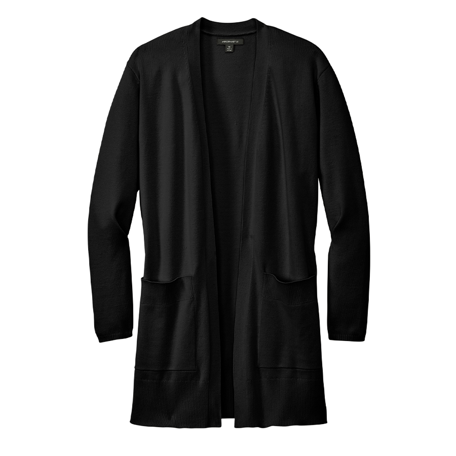 Mercer+Mettle Women’s Open-Front Cardigan Sweater in Deep Black - Image 1