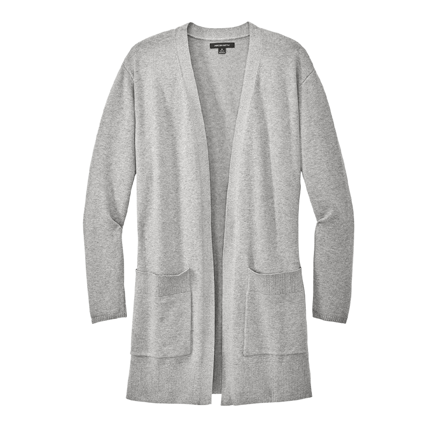 Mercer+Mettle Women’s Open-Front Cardigan Sweater in Gusty Grey Heather - Image 1